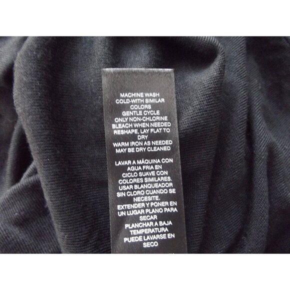 White House Black Market Shirt Womens Small black long sleeve ribbed knit crew - Picture 10 of 11